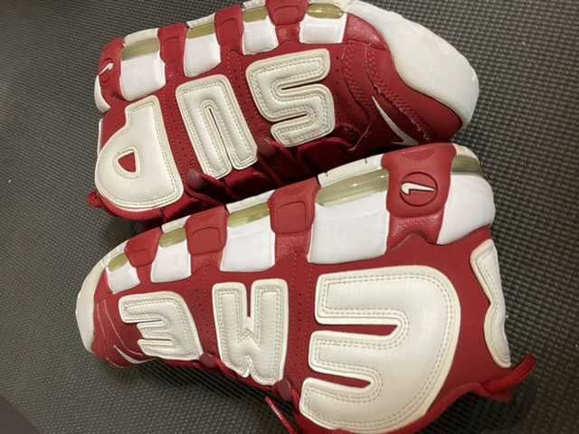 Supreme × Nike Air More Uptempo "White/Red"