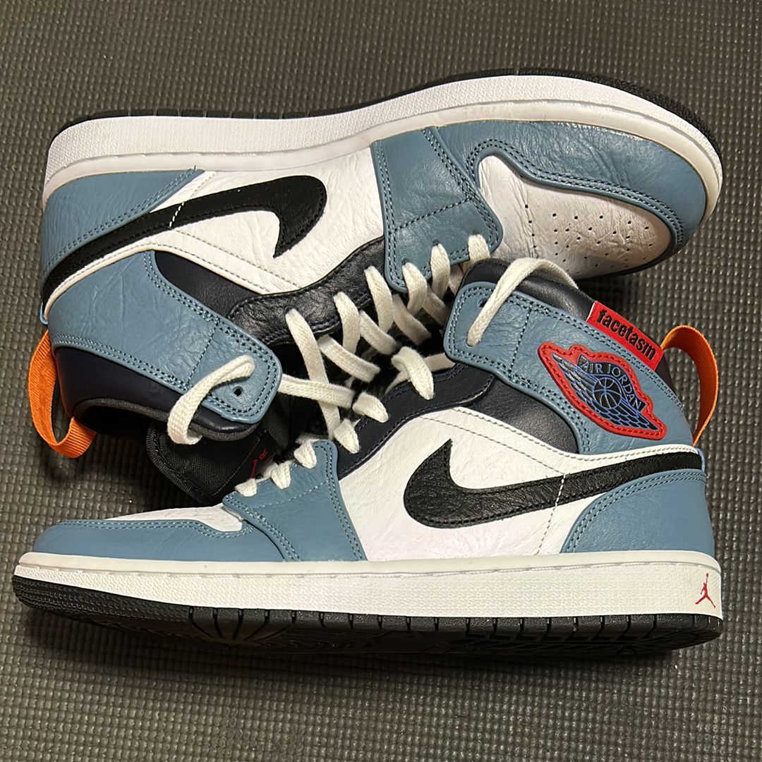 FACETASM × Nike Air Jordan 1 Mid "White/Navy"