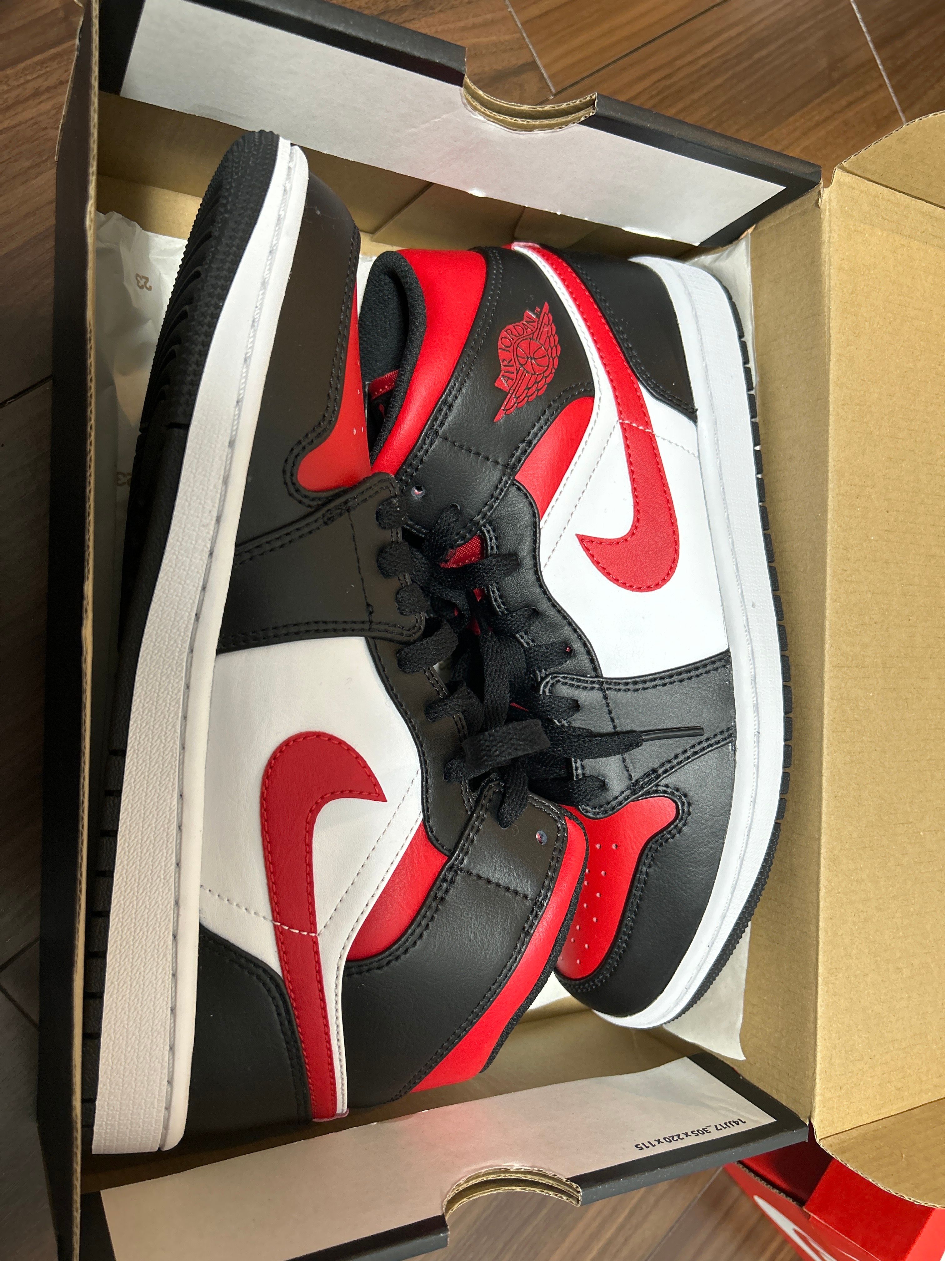 Nike Air Jordan 1 Mid "Black/Gym Red/White"