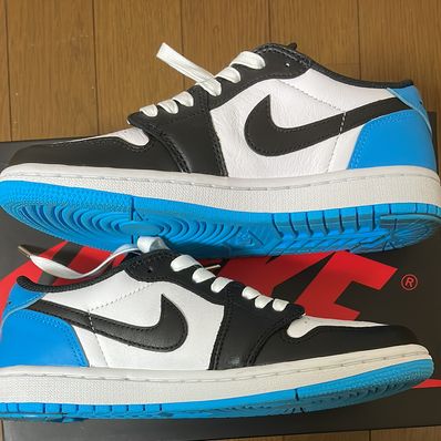 Nike Women's Air Jordan 1 Low OG "Black and Dark Powder Blue/UNC"