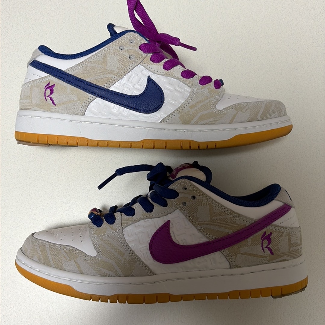 Rayssa Leal × Nike SB Dunk Low PRM "Pure Platinum and Vivid Purple"