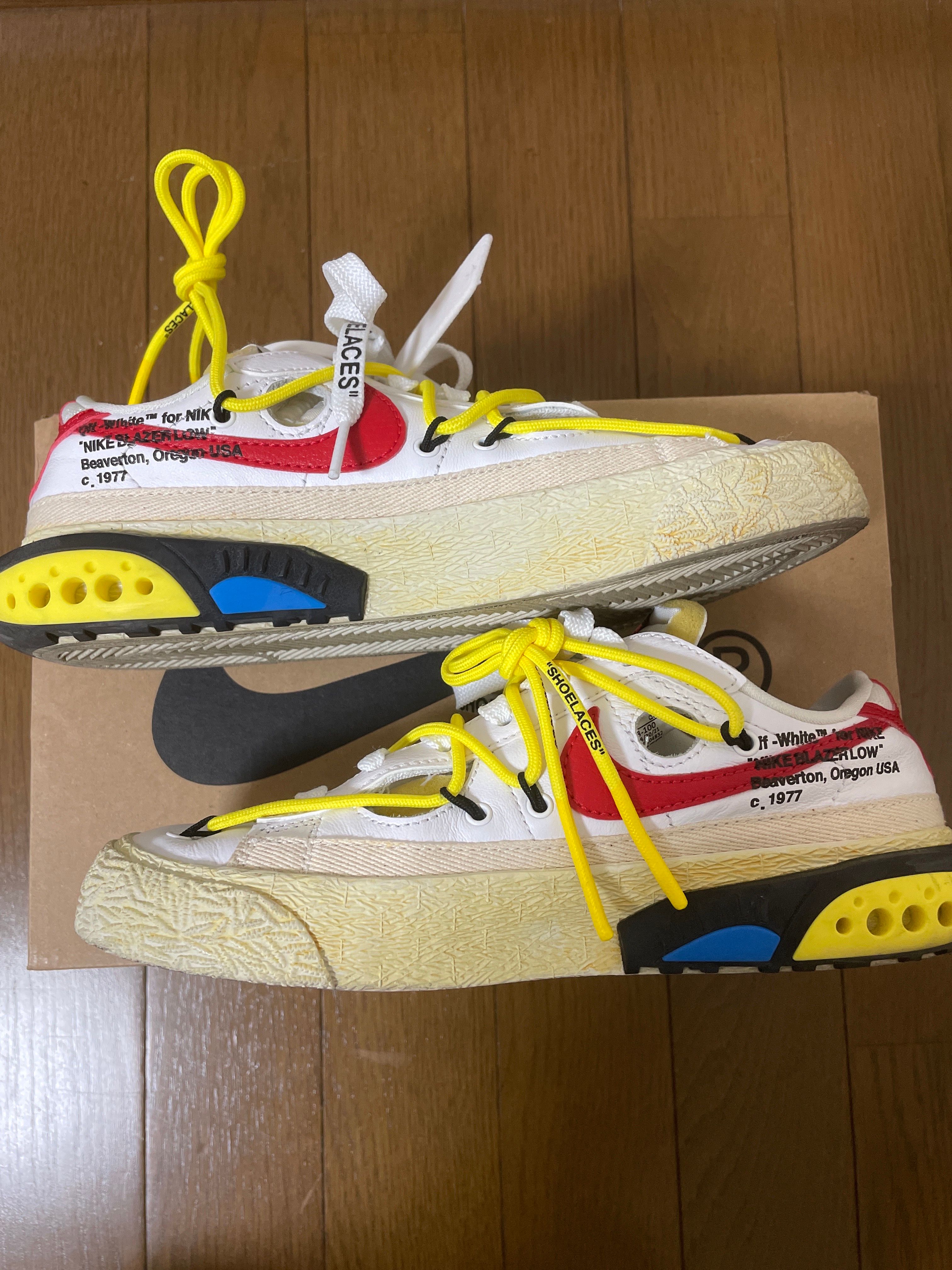 Off-White × Nike Blazer Low "White and University Red"