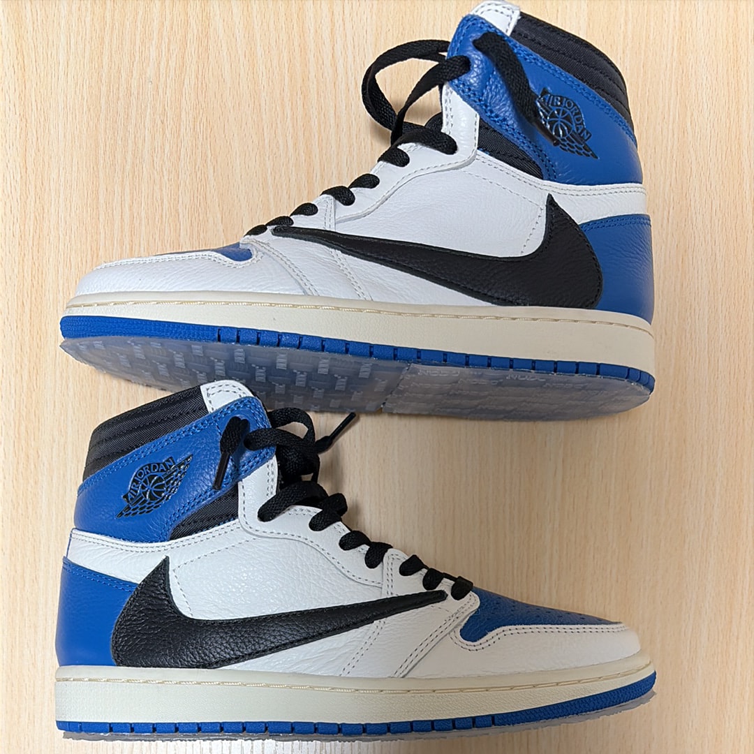Travis Scott × fragment design × Nike Air Jordan 1 Retro High OG SP "Military Blue"