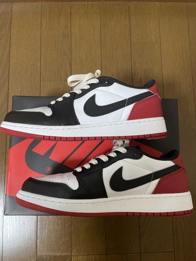 Nike GS Air Jordan 1 Retro Low OG "Black Toe"