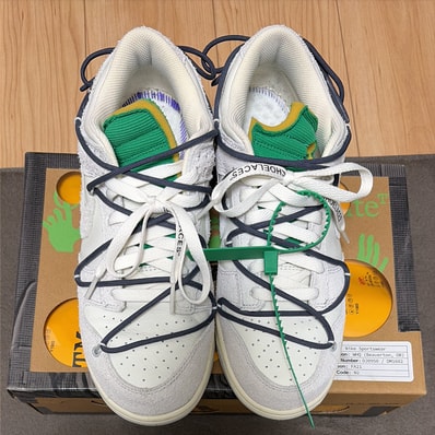 Off-White × Nike Dunk Low "Sail/Neutral Grey/Gridiron"