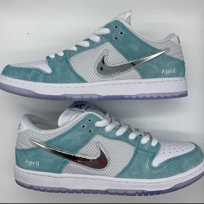 APRIL SKATEBOARDS × Nike SB Dunk Low Pro QS "White and Multi-Color"