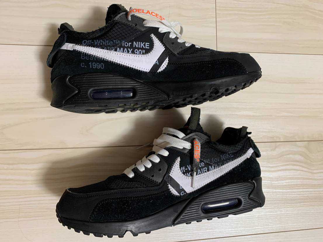 Off-White × Nike Air Max 90 "Black/Black-Cone-White"