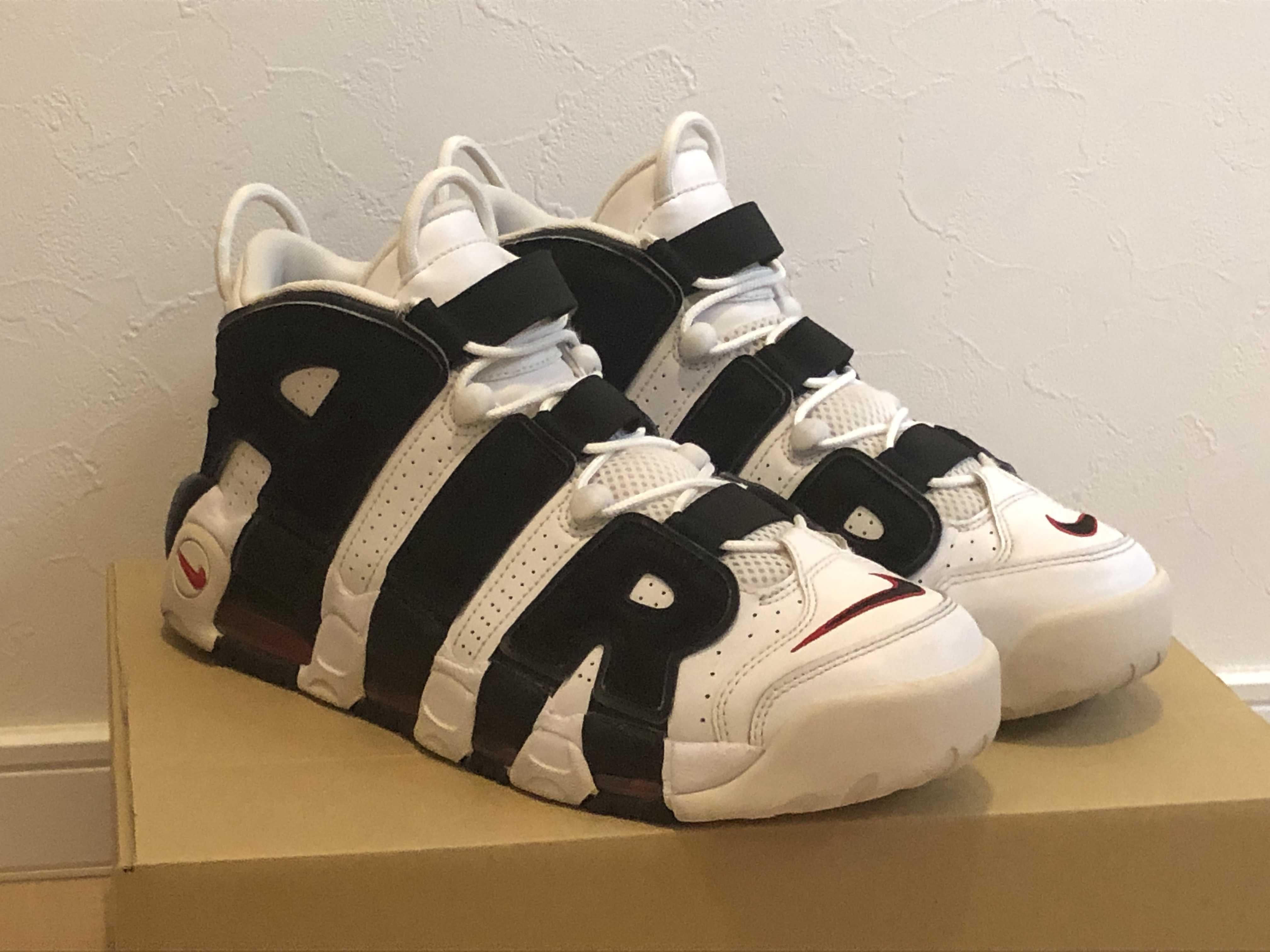 Nike Air More up Tempo "White/Black/University Red"(~2018)