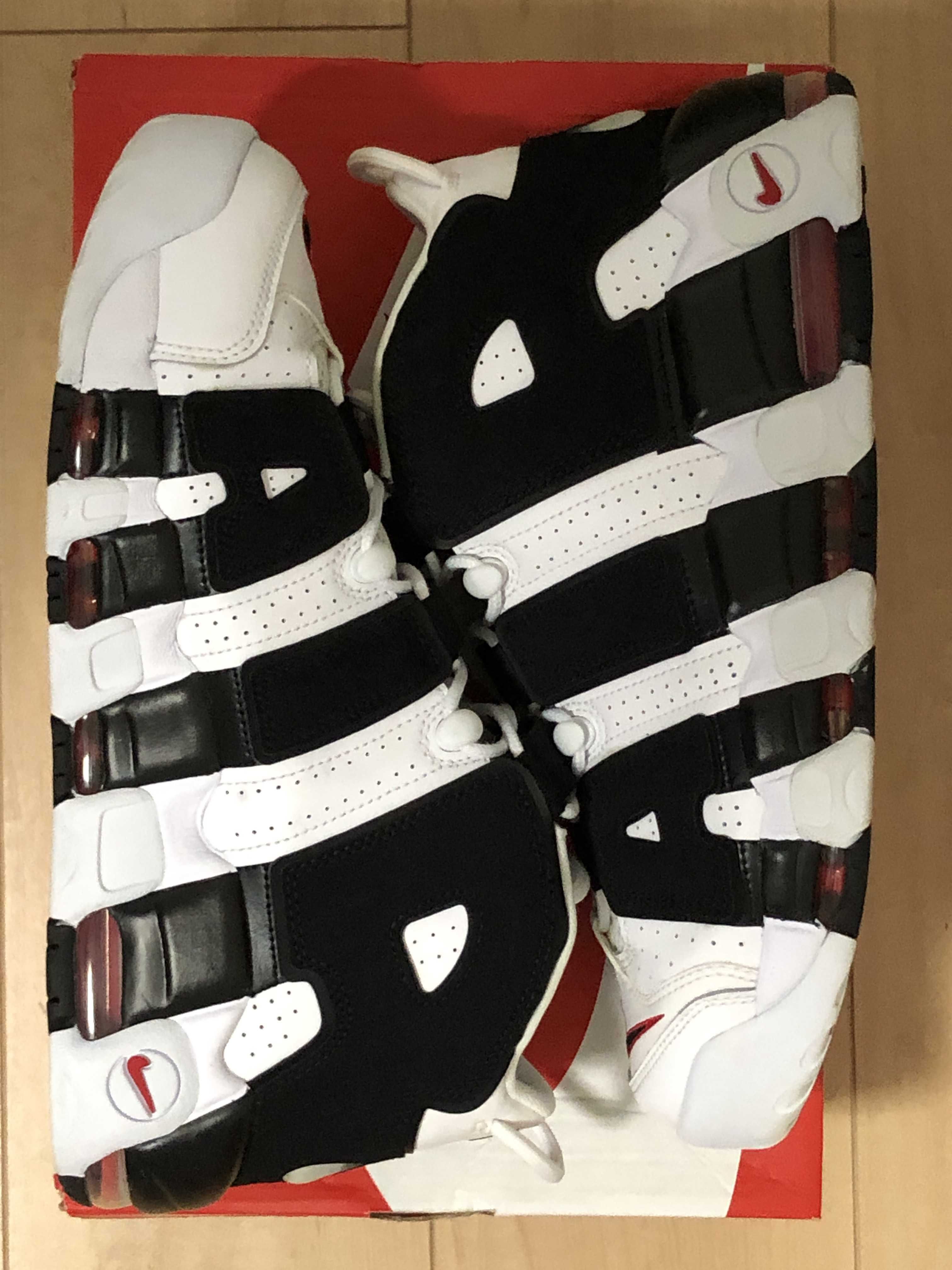 NIKE AIR MORE UPTEMPO "WHITE/BLACK/UNIVERSITY RED"(2020)