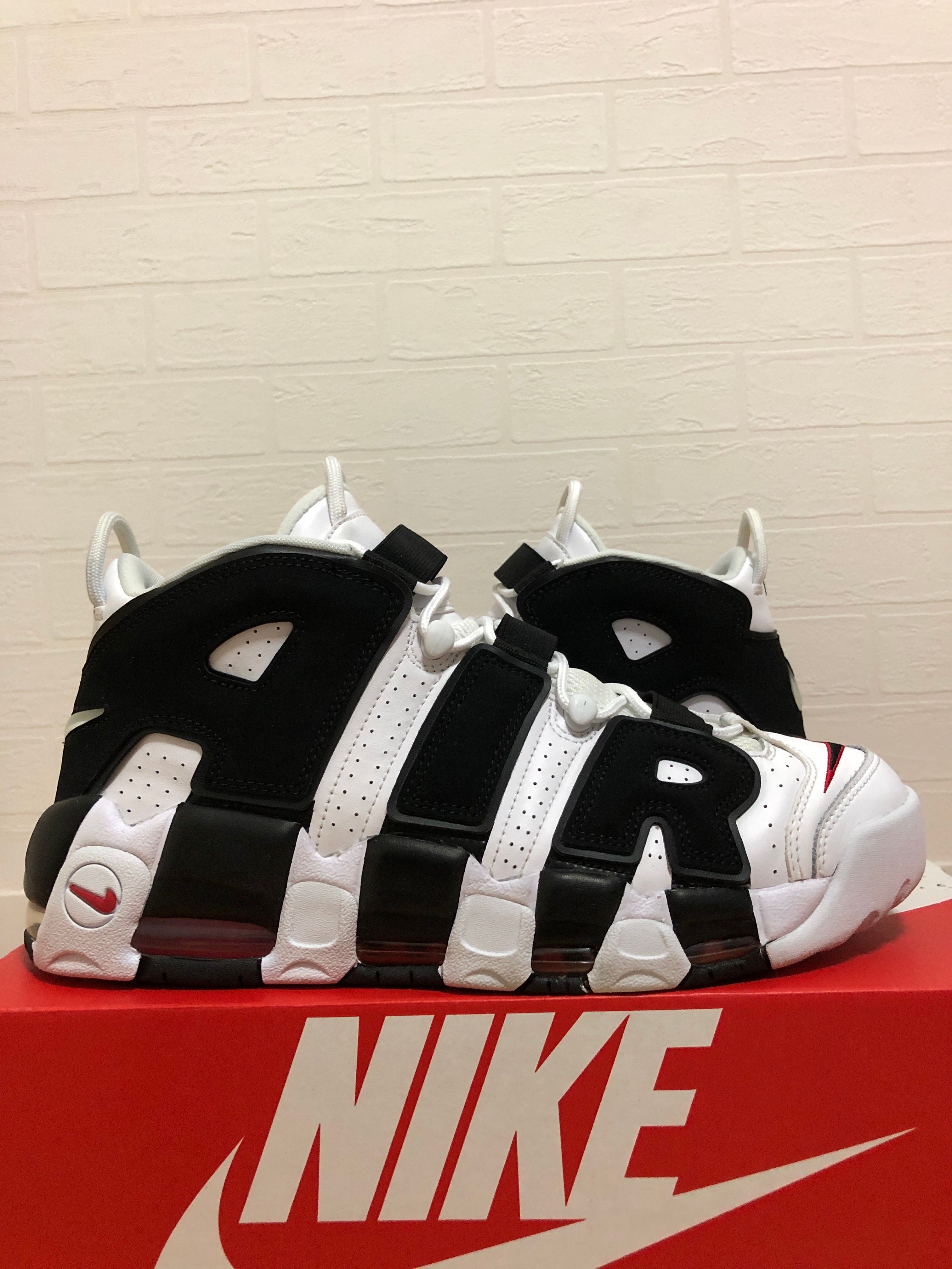 NIKE AIR MORE UPTEMPO "WHITE/BLACK/UNIVERSITY RED"(2020)