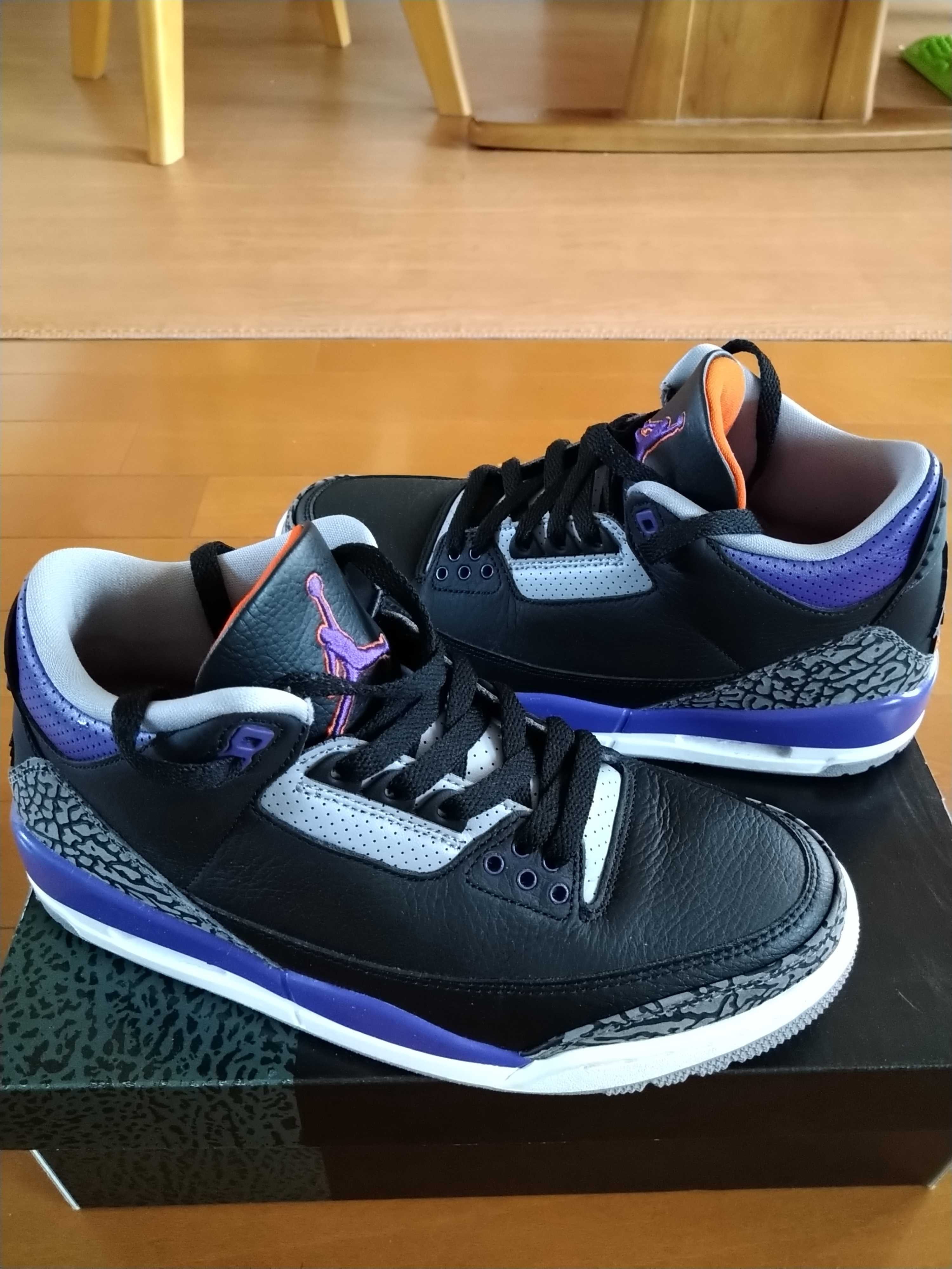 Nike Air Jordan 3 Retro "Black/Court Purple"