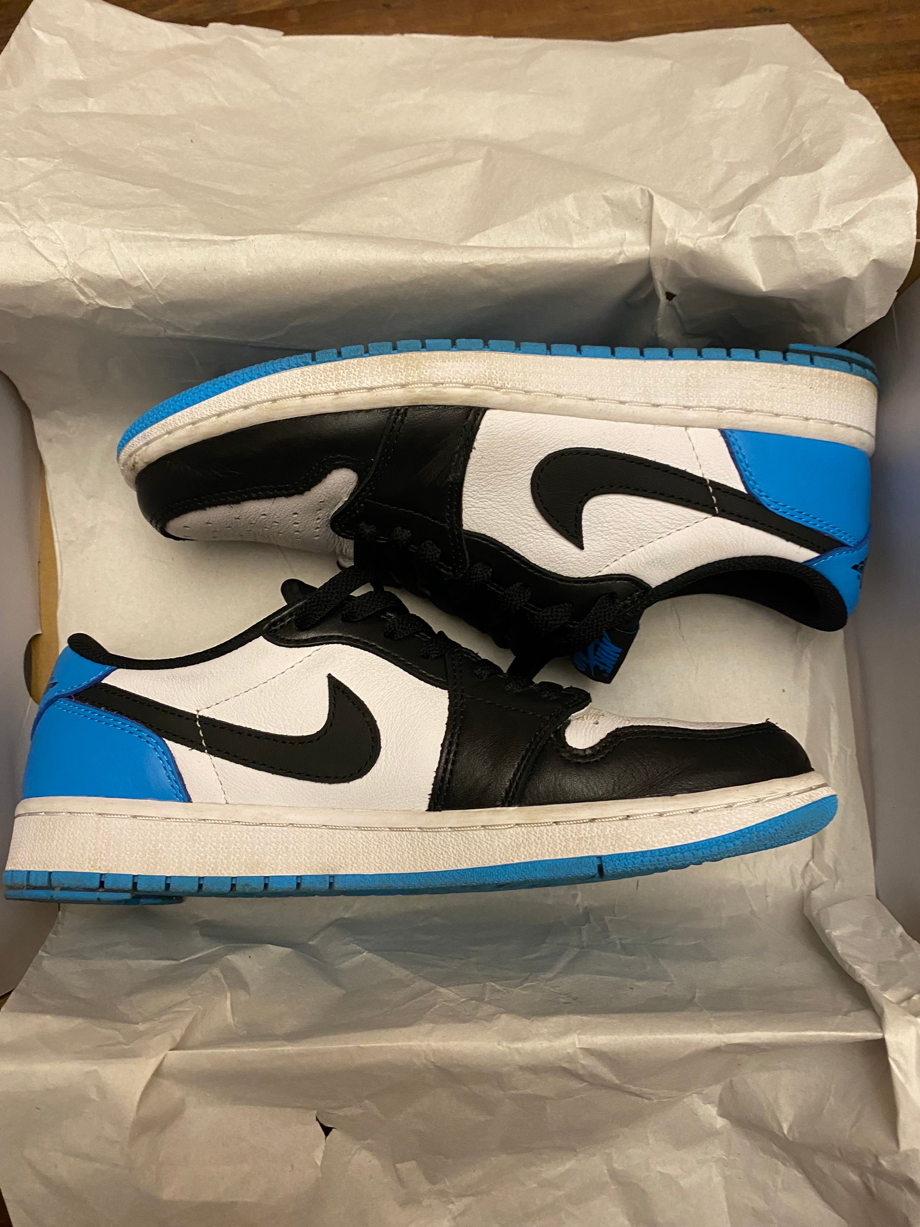 Nike Air Jordan 1 Low OG "Black and Dark Powder Blue/UNC"