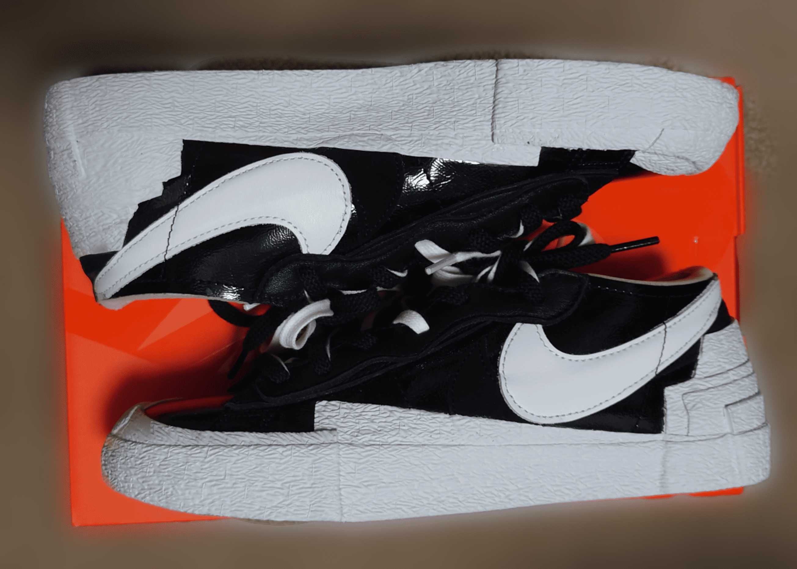 sacai × Nike Blazer Low "Black Patent Leather"