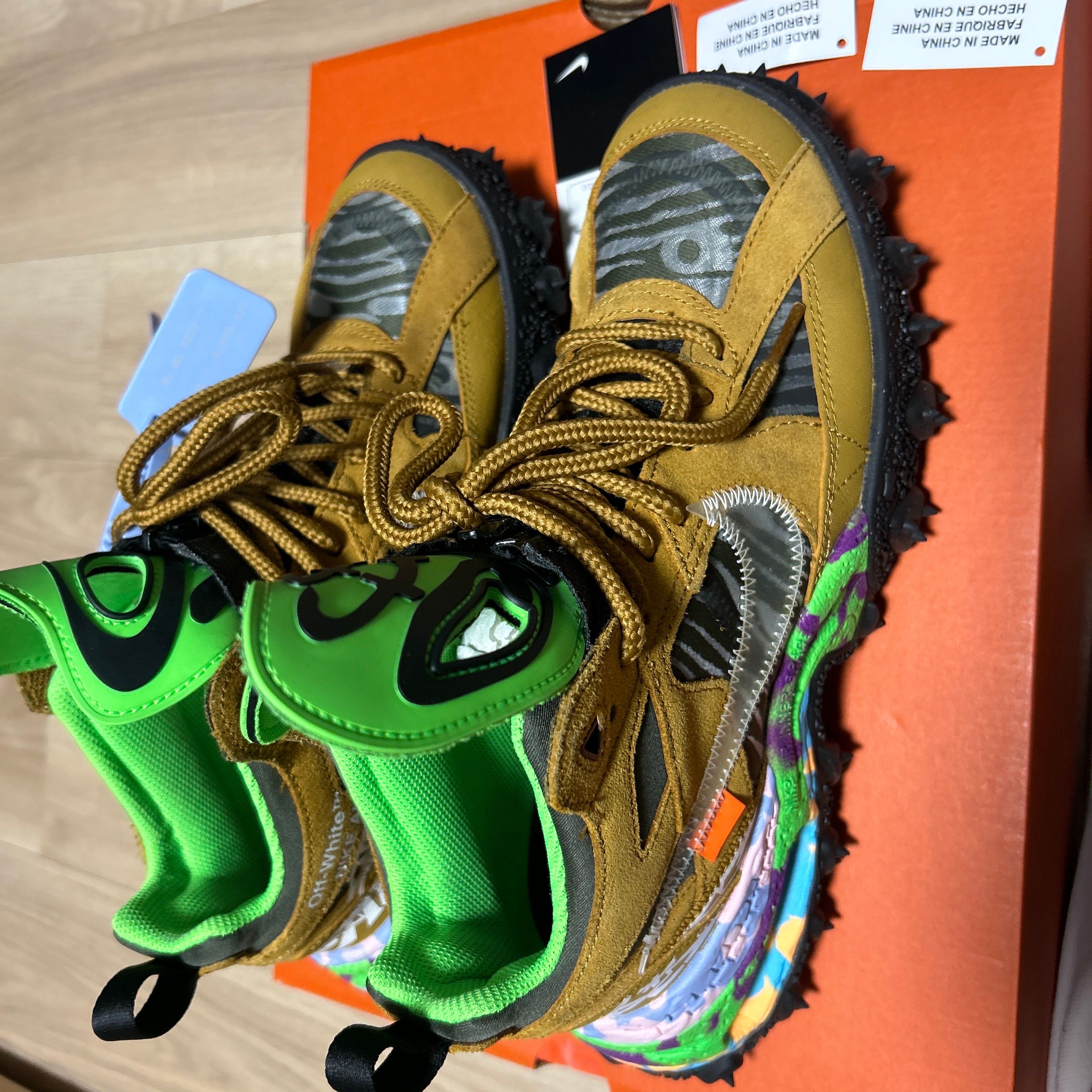 Off-White × Nike Air Terra Forma "Wheat and Green Strike"