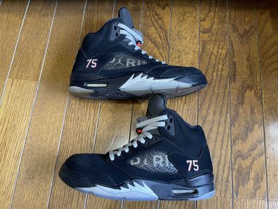 NIKE AIR JORDAN 5 PARIS SAINT-GERMAIN BLACK/CEMENT GREY