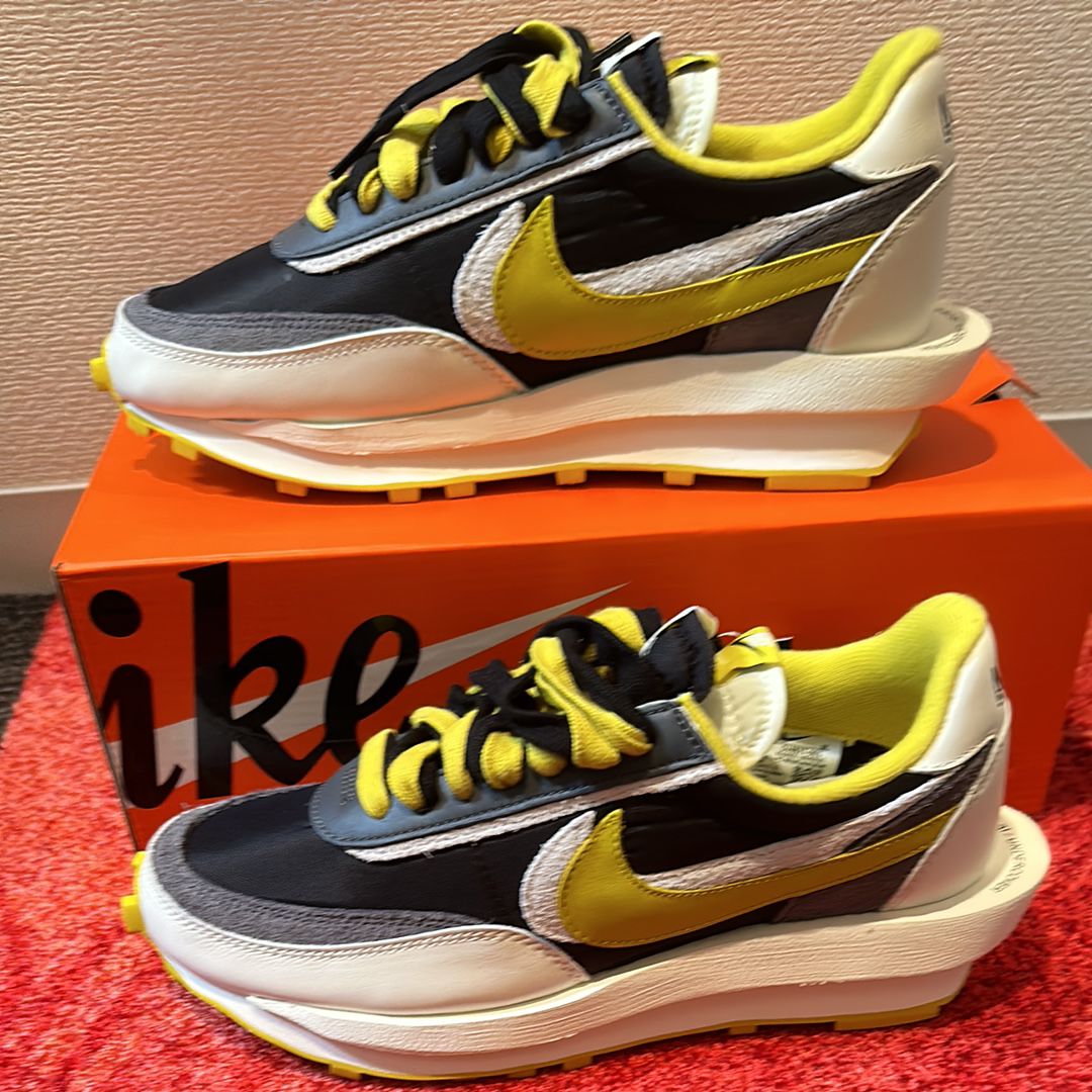 UNDERCOVER × sacai × Nike LD Waffle "Black/Sail-Dark Grey-Bright Citron"