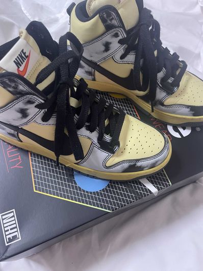 Nike Dunk High "Black Acid Wash"