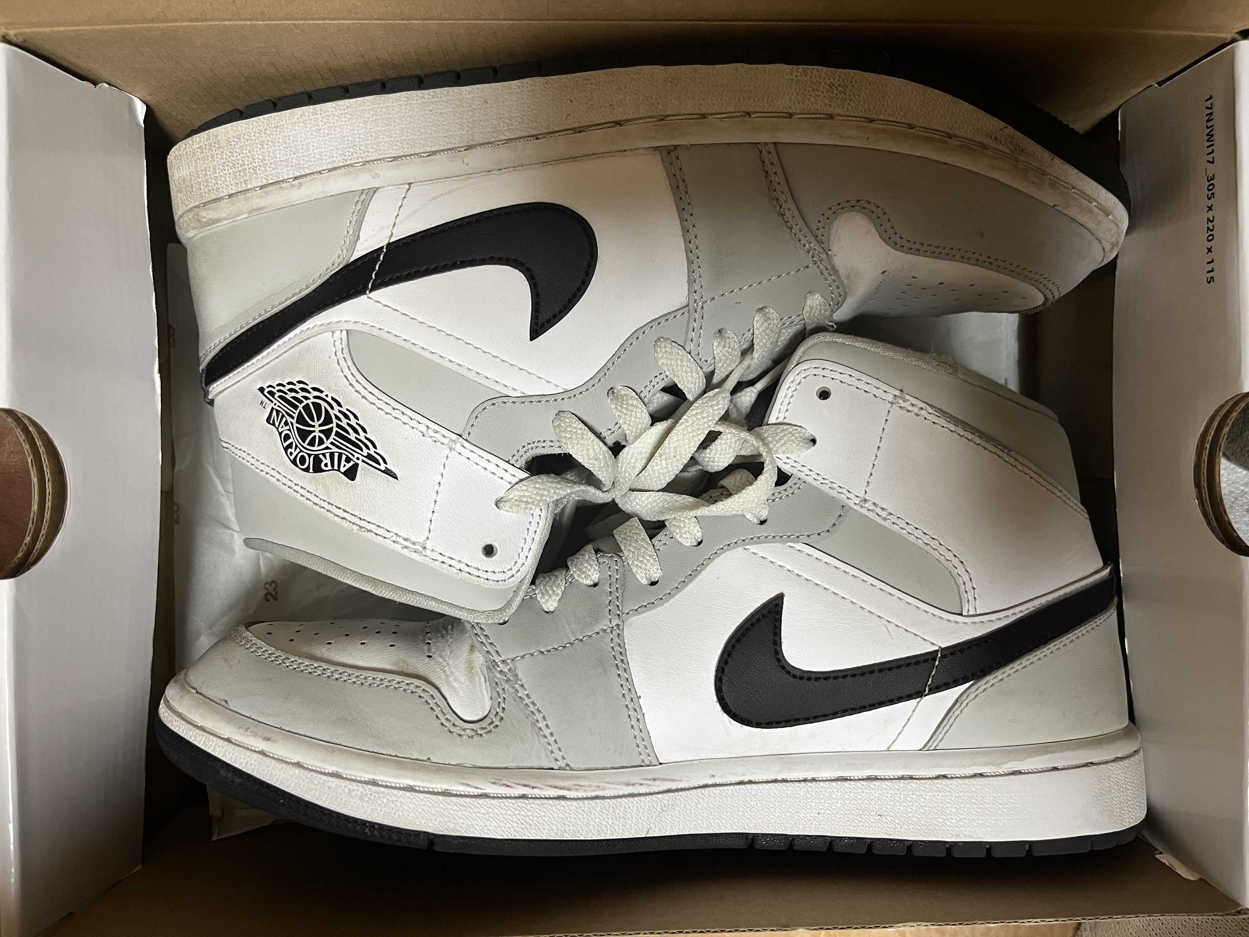 Nike Women's Air Jordan 1 Mid "Grey Fog/White/Black"