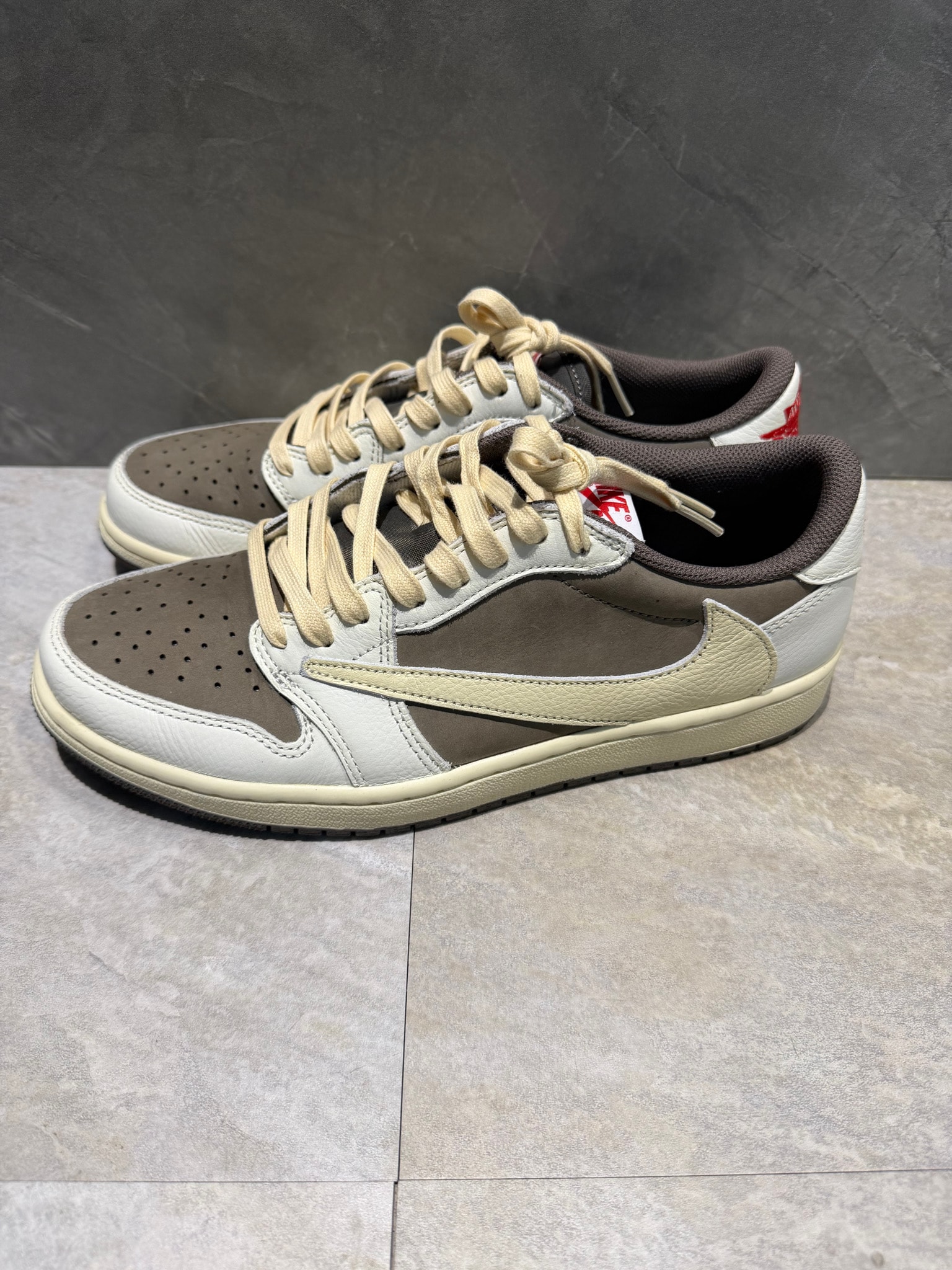 Travis Scott × Nike Air Jordan 1 Low OG SP "Reverse Mocha/Sail and Ridgerock"