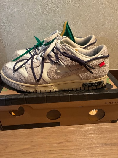 Off-White × Nike Dunk Low "Sail/Neutral Grey/Gridiron"