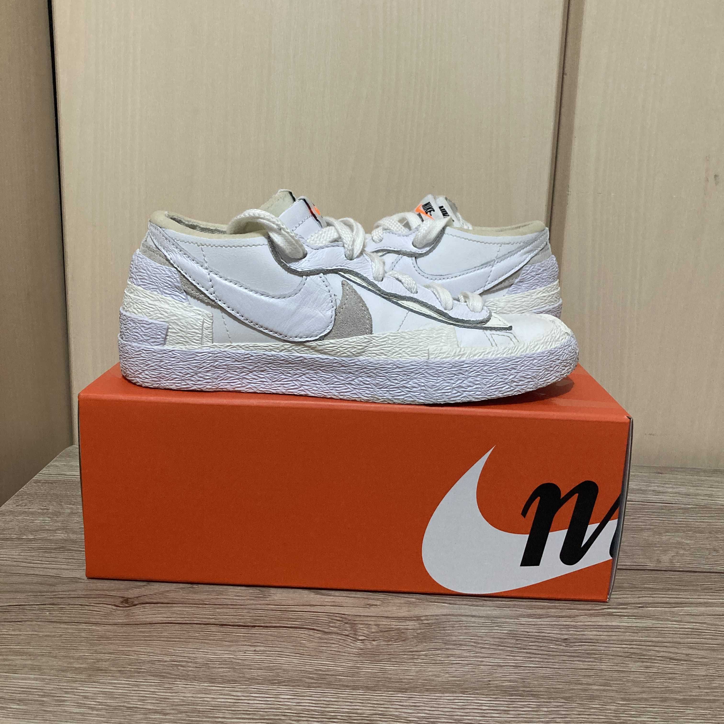 sacai × Nike Blazer Low "White Patent Leather"