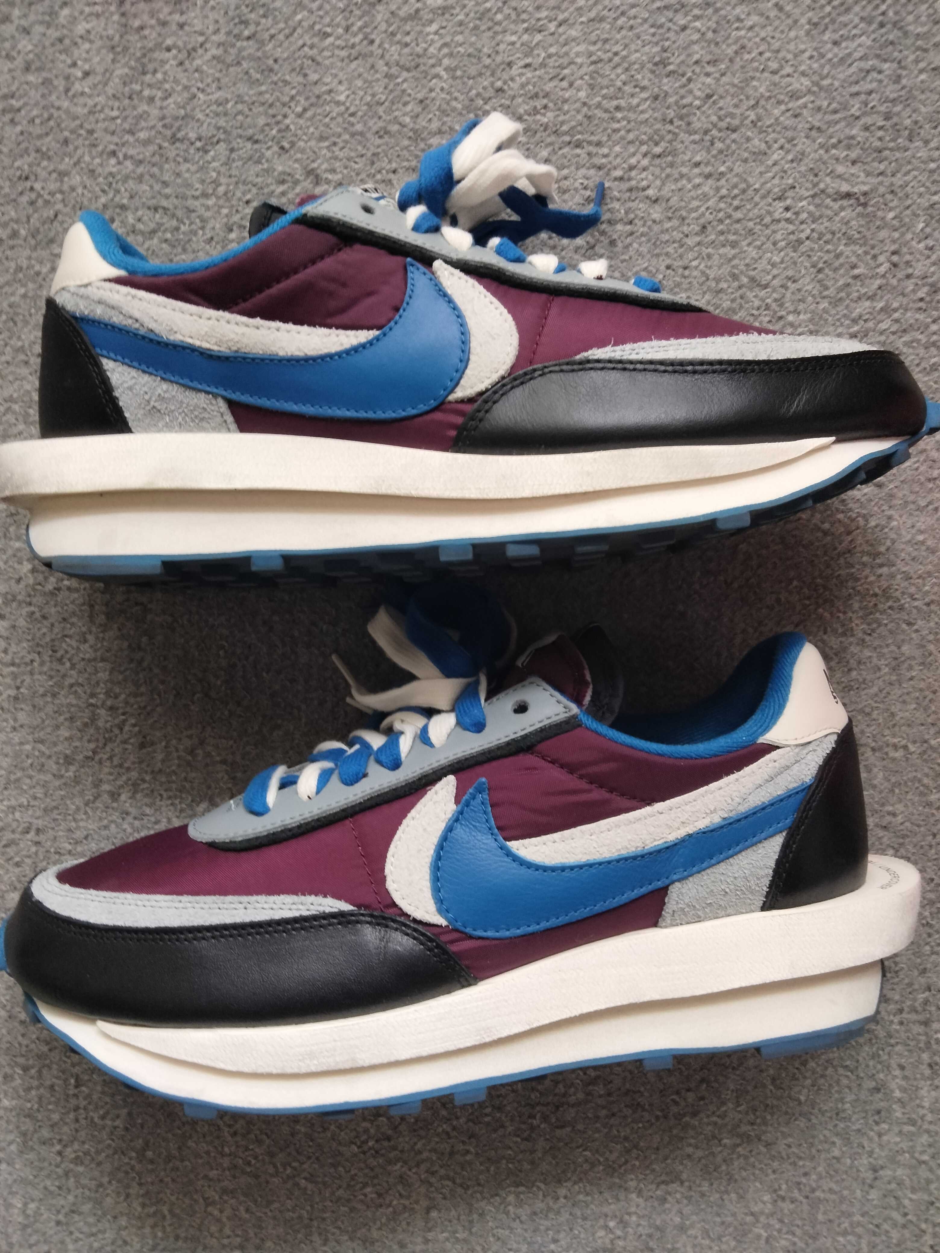 UNDERCOVER × sacai × Nike LD Waffle "Night Maroon/Pale Ivory-Ground Grey-Team Royal"