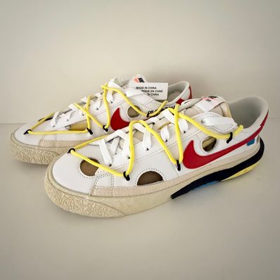 Off-White × Nike Blazer Low "White and University Red"