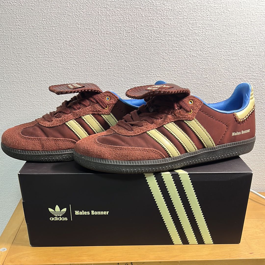 Wales Bonner × adidas Samba Nylon Low "Fox Brown/Sandy Beige/Lucky Blue"