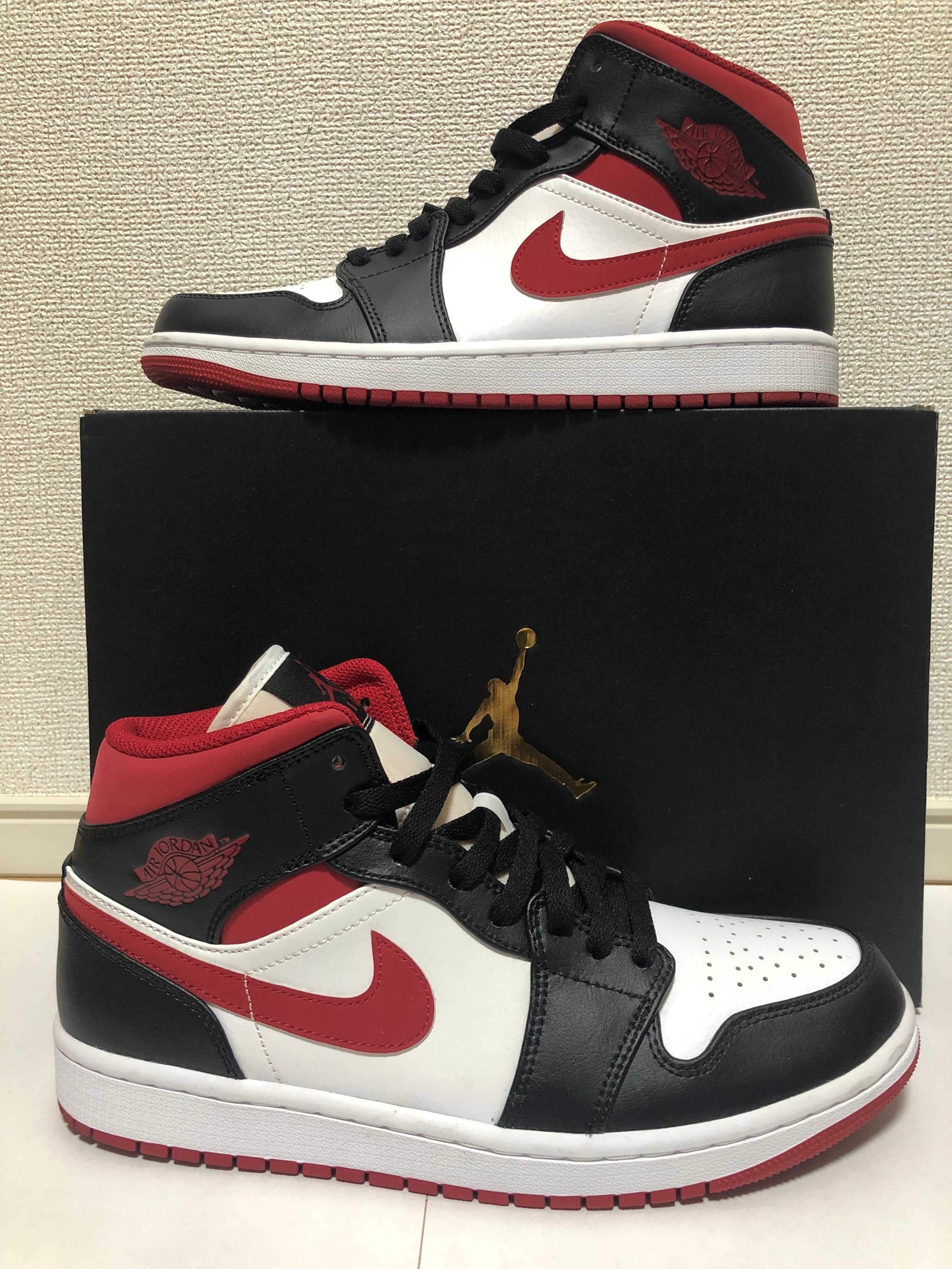 Nike Air Jordan 1 Mid "White/Gym Red Black"