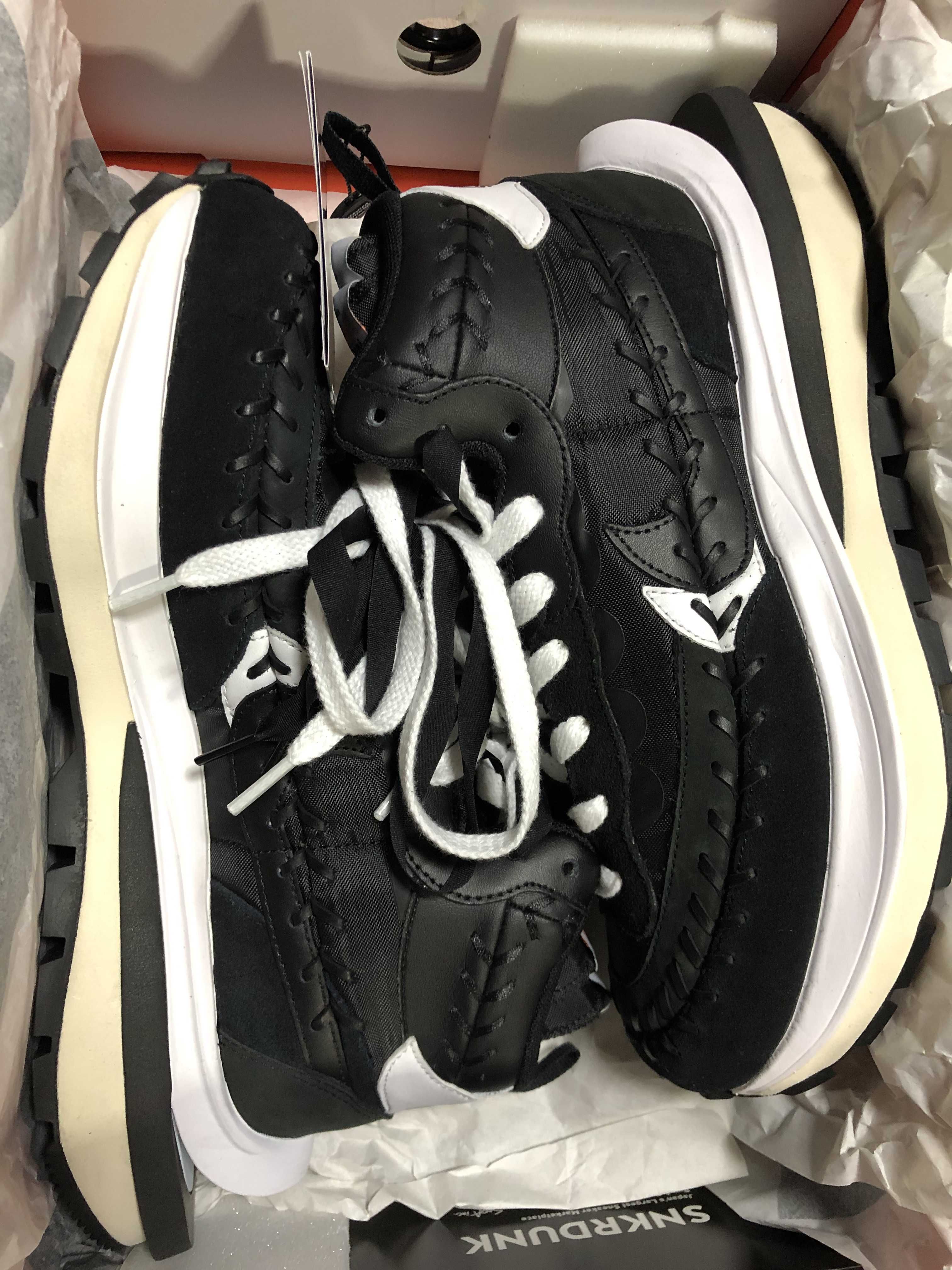 Jean-Paul Gaultier × sacai × Nike Vapor Waffle "Black/Black-White"