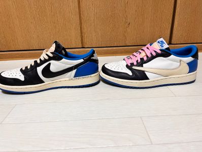 Travis Scott × fragment design × Nike Air Jordan 1 Low OG SP "Military Blue"