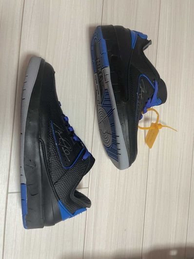 Off-White × Nike Air Jordan 2 Low "Black and Varsity Royal"
