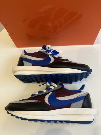 UNDERCOVER × sacai × Nike LD Waffle "Night Maroon/Pale Ivory-Ground Grey-Team Royal"