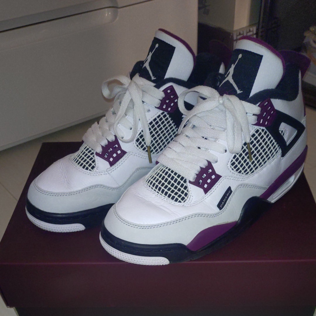 Paris Saint Germain ×Nike Air Jordan 4 Retro "White/Bordeaux/Neutral Gray"