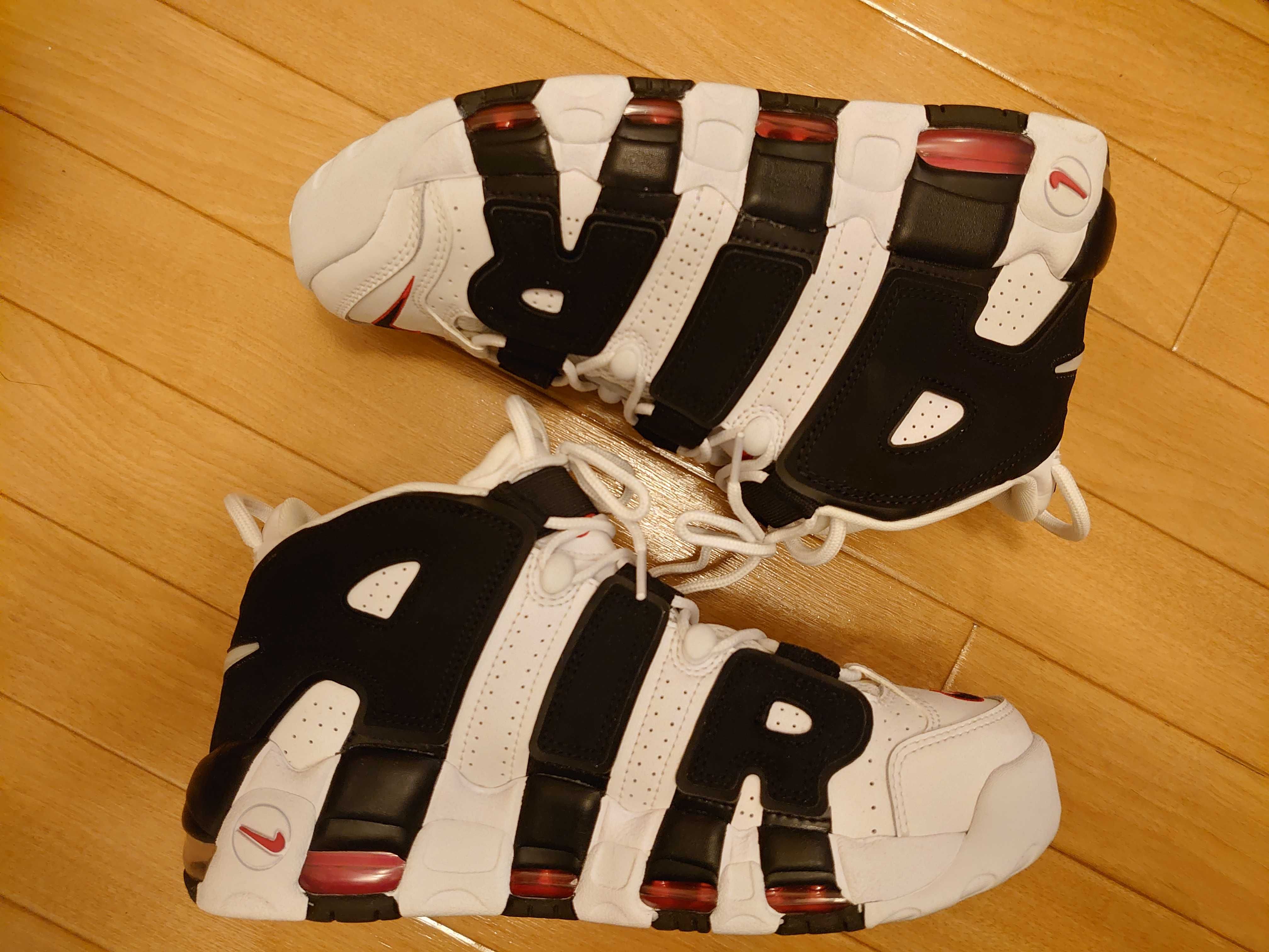NIKE AIR MORE UPTEMPO "WHITE/BLACK/UNIVERSITY RED"(2020)