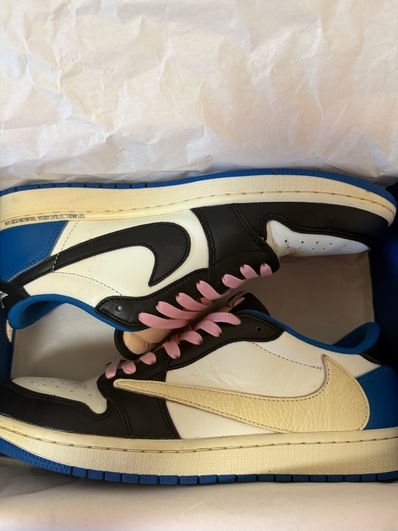 Travis Scott × fragment design × Nike Air Jordan 1 Low OG SP "Military Blue"