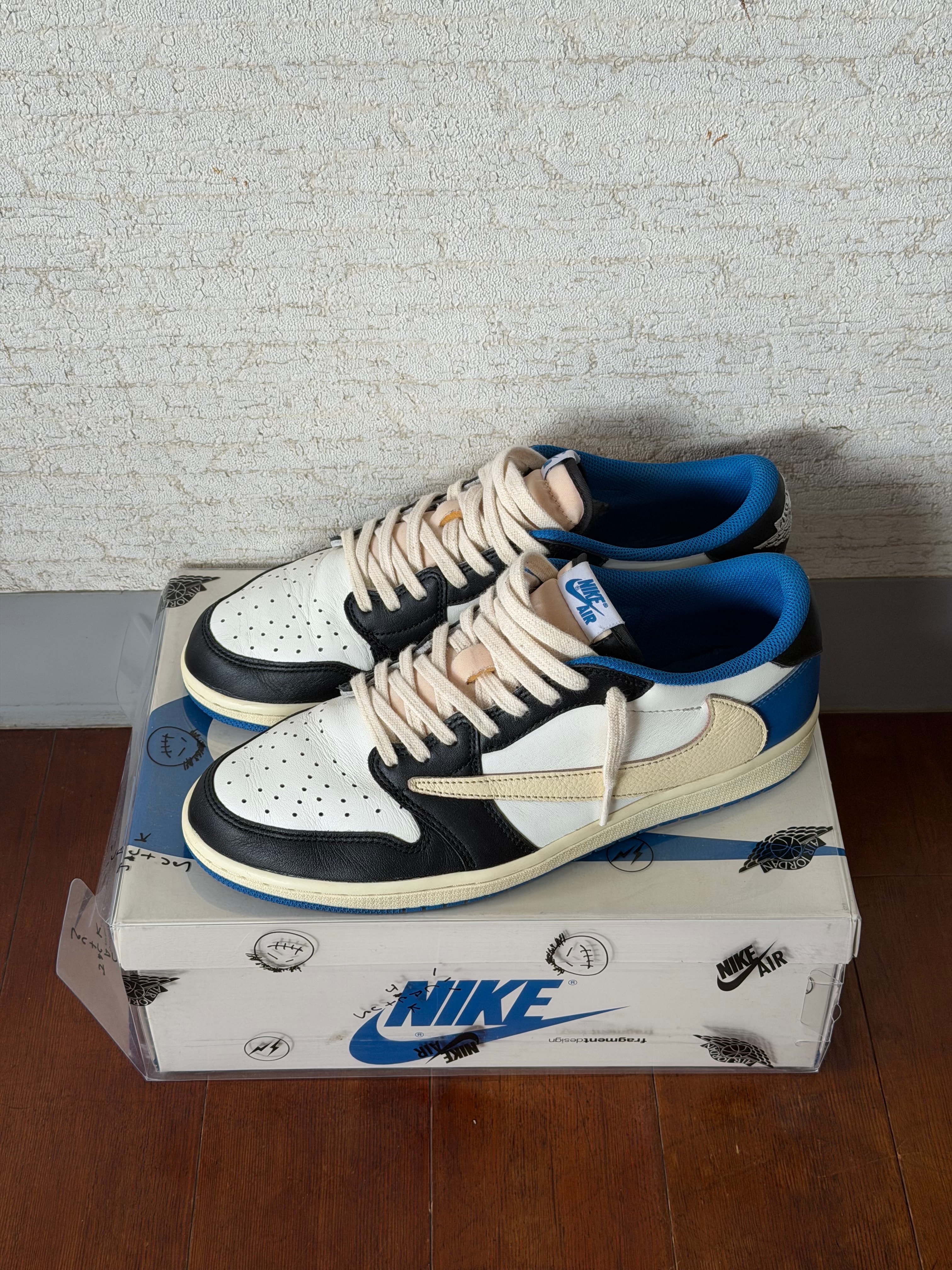 Travis Scott × fragment design × Nike Air Jordan 1 Low OG SP "Military Blue"