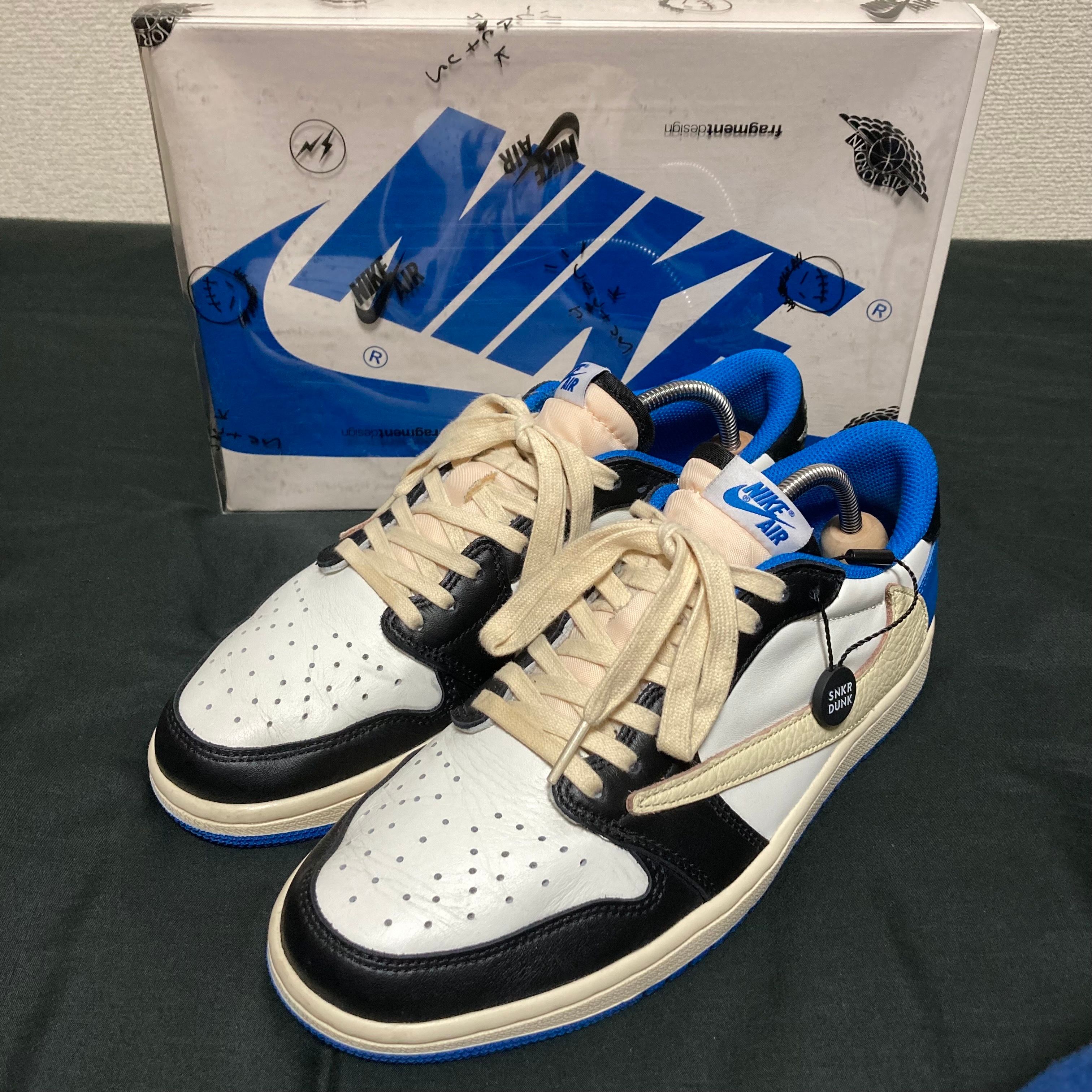 Travis Scott × fragment design × Nike Air Jordan 1 Low OG SP "Military Blue"