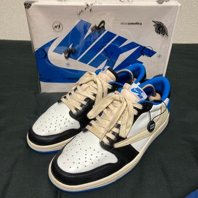 Travis Scott × fragment design × Nike Air Jordan 1 Low OG SP "Military Blue"