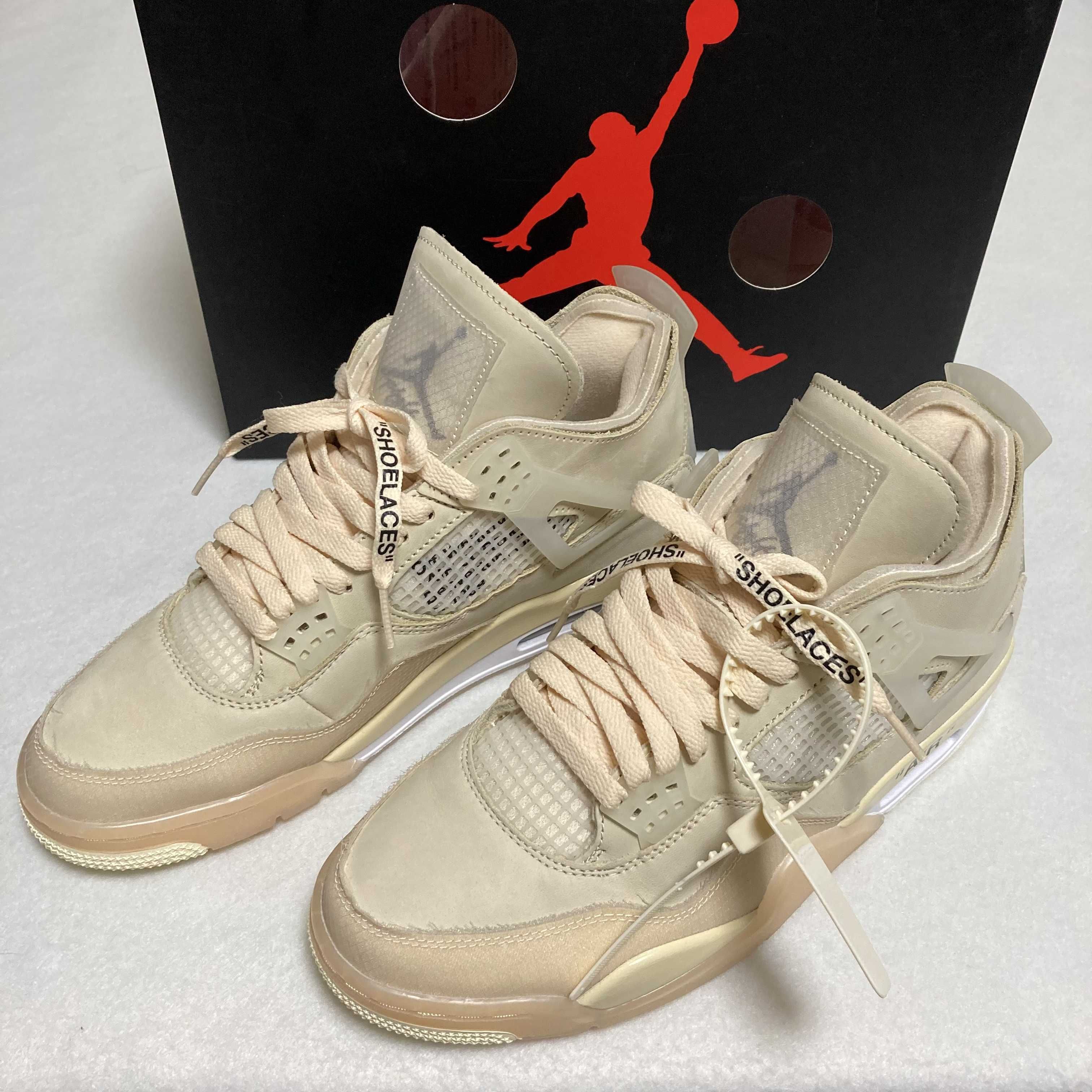 Off-White × Nike Women's Air Jordan 4 SP "Sail"