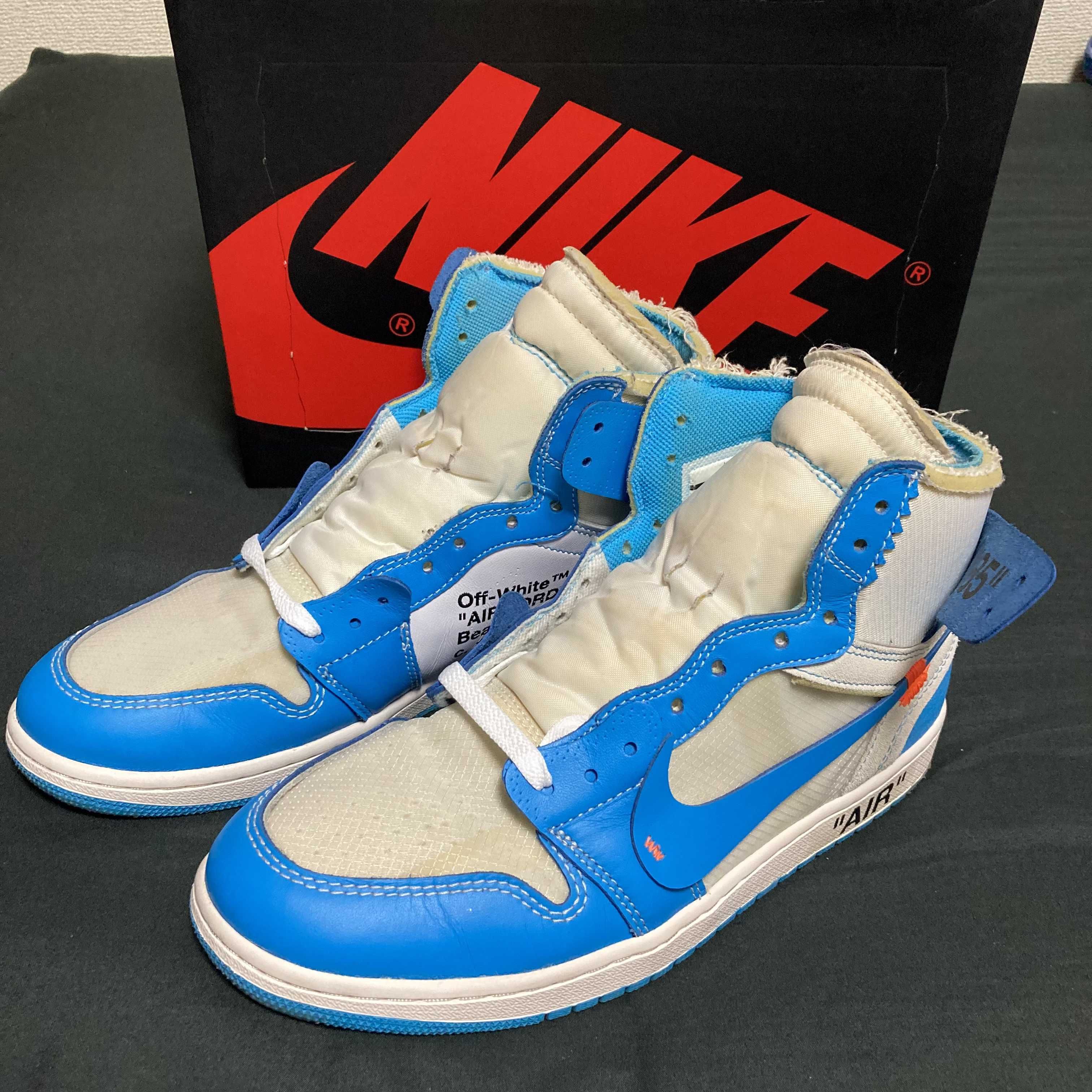 Off-White × Nike Air Jordan 1 High UNC "White/Dark Powder Blue"