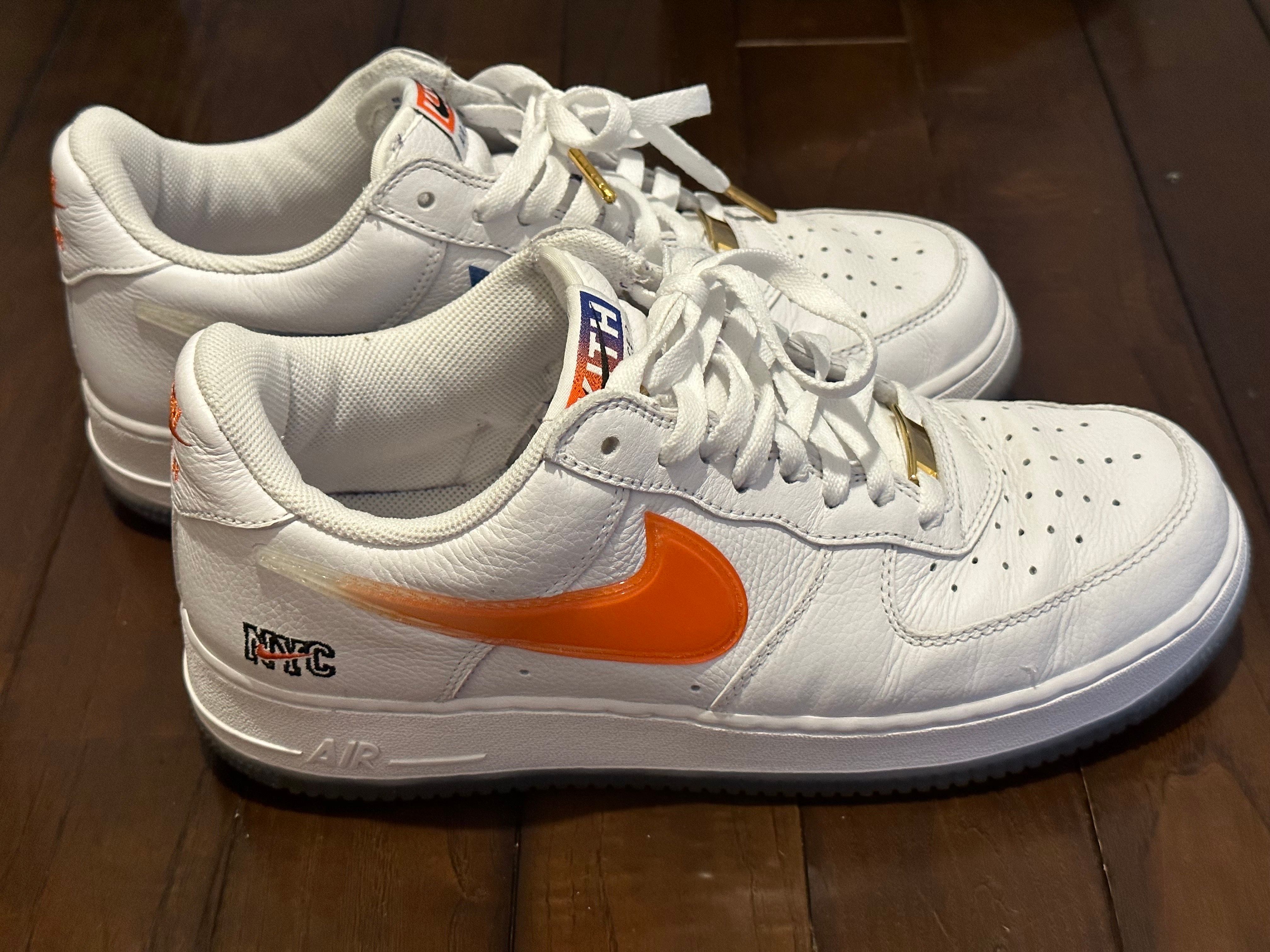 KITH × Nike Air Force 1 Low "White/Rush Blue/White/Brilliant Orange"