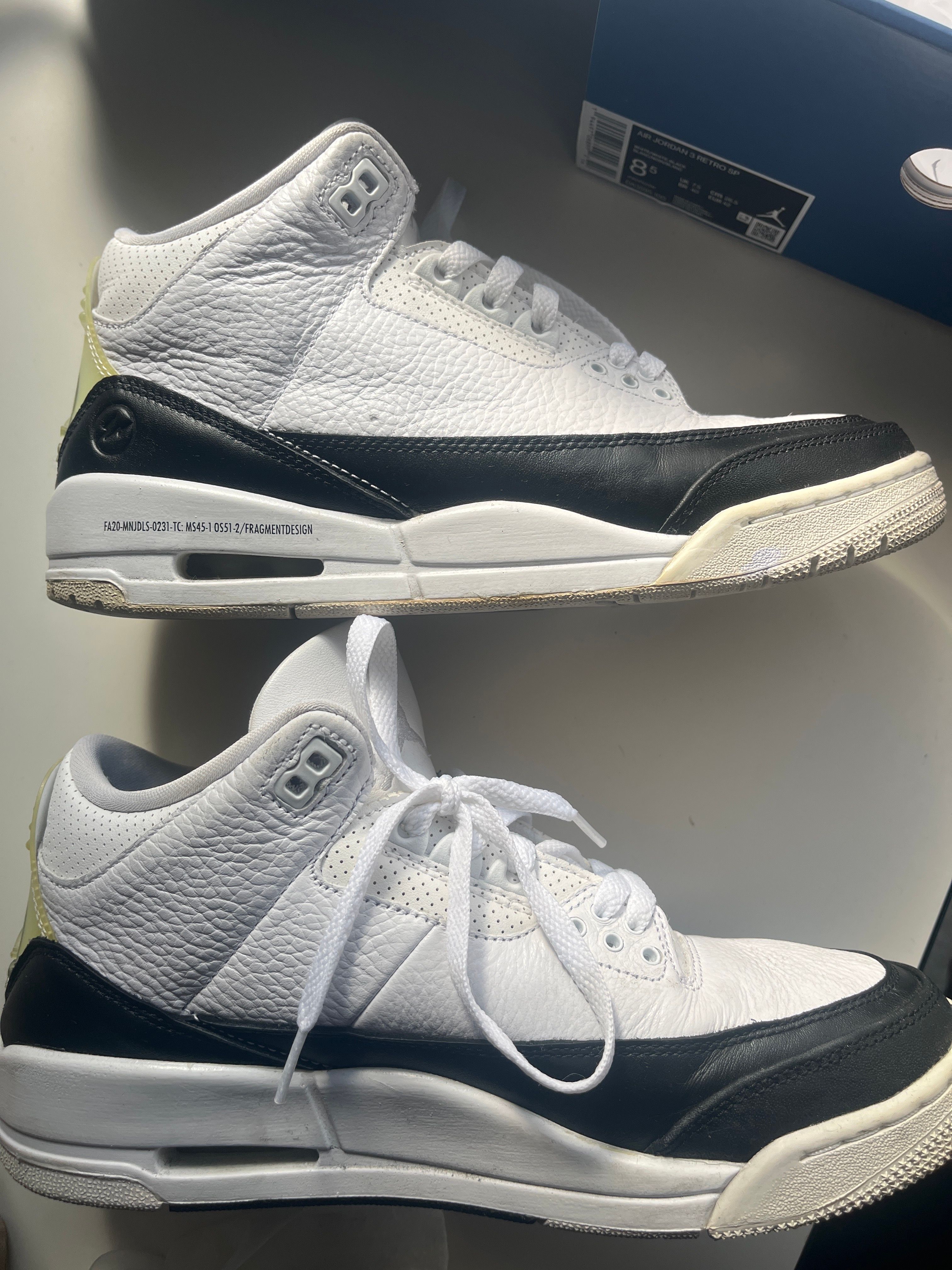 Fragment × Nike Air Jordan 3 "White/Black"