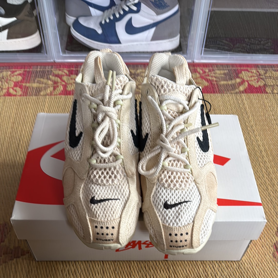 Stussy × Nike Air Zoom Spiridon CG 2 "Fossil/Black"