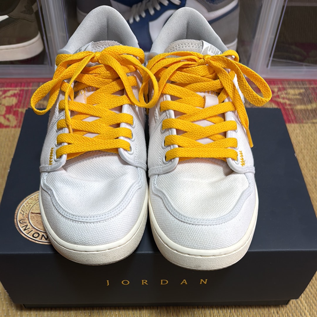 UNION × Nike Air Jordan 1 Low KO "White Canvas"