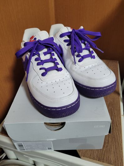 Nike Air Force 1 Low '07 EMB "White and Court Purple"