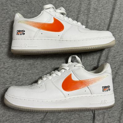 KITH × Nike Air Force 1 Low "White/Rush Blue/White/Brilliant Orange"