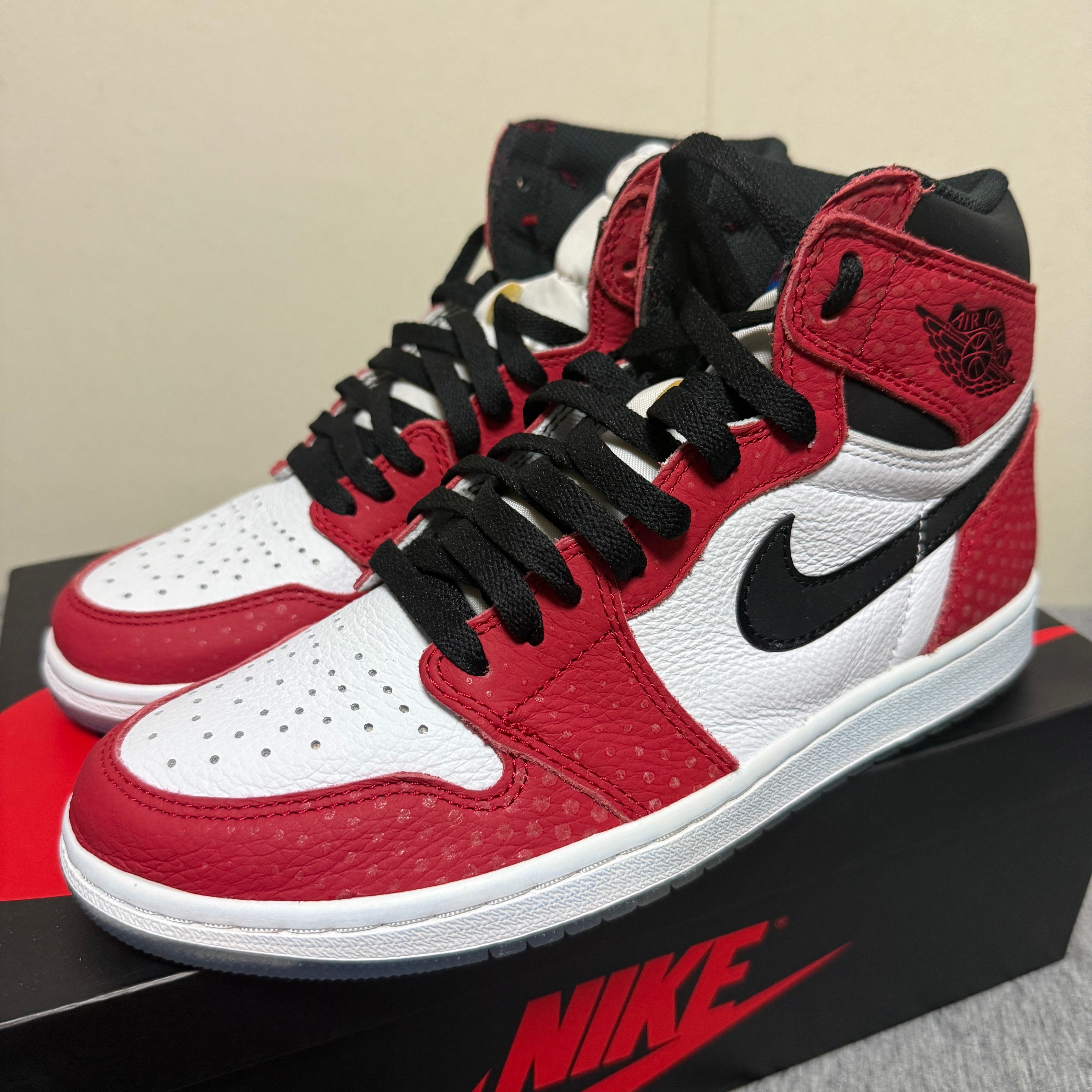 Spiderman × Nike Air Jordan 1 Origin Story "Gym Red/White/Photo Blue/Black"