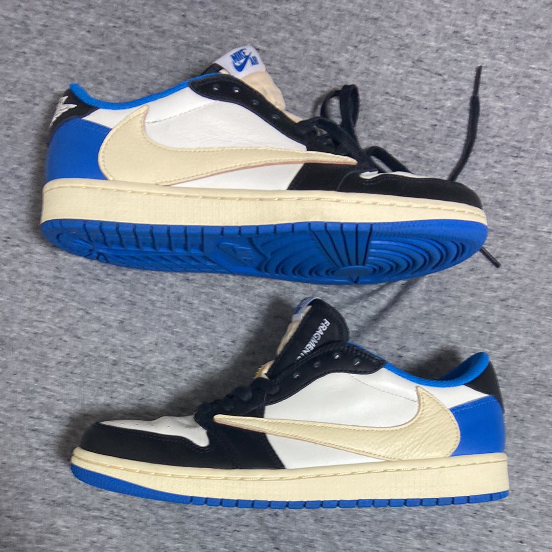 Travis Scott × fragment design × Nike Air Jordan 1 Low OG SP "Military Blue"