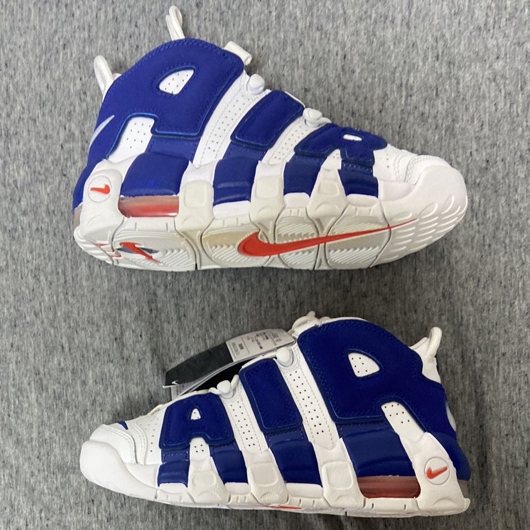 NIKE GS AIR MORE UPTEMPO "WHITE/DEEP ROYAL BLUE/ORANGE"